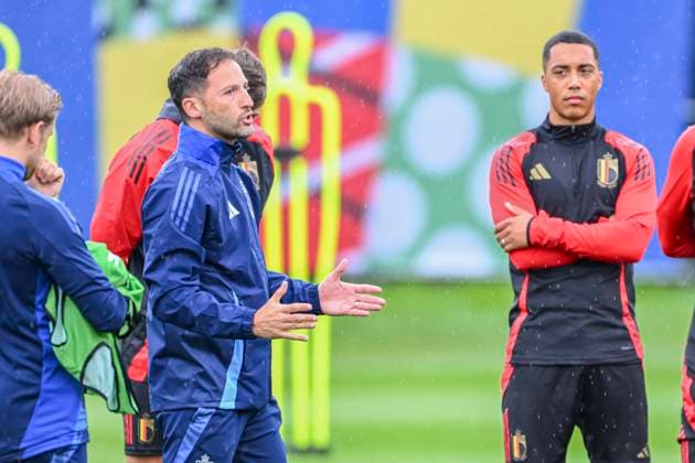 Belgium Media Activities - UEFA EURO, EM, Europameisterschaft,Fussball 2024 30 06 2024 FREIBERG AM NECKA, GERMANY - JUNE 30 : Tedesco Domenico head coach of Belgium during a training session of the Belgian Red Devils at the UEFA EURO 2024 European Football Championship tournament on June 30, 2024 in Freiberg am Necka, Germany, 30 06 2024 Freiberg am Necka Germany  Copyright: xVincentxKalutx