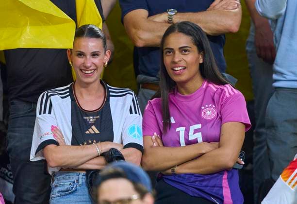 Nico Schlotterbeck, DFB 15 wife Sabrina, in the best of 16 match GERMANY - DENMARK 2-0 of the UEFA European Championships 2024 on Jun 29, 2024 in Dormund, Germany.