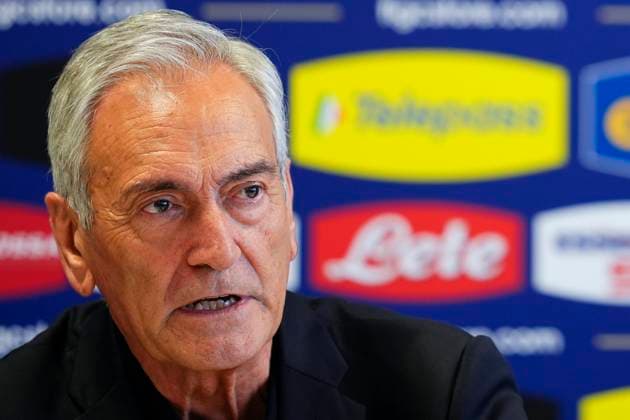 President FIGC Gabriele Gravina speak with the media during a press conference, PK, Pressekonferenz at Casa Azzurri at Hemberg-Stadion on June 30, 2024 in Iserlohn, Germany. 30, June, 2024. - Soccer .  Copyright: xFabioxFerrari LaPressex