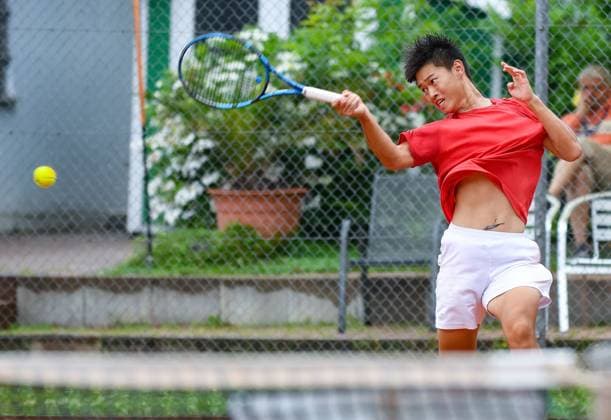 30.06.2024, xpsx, Tennis ITF-Turnier Finaltag v.l. Fumin Jiang (CHN) Bruchköbel Hessen Deutschland (DEU)
