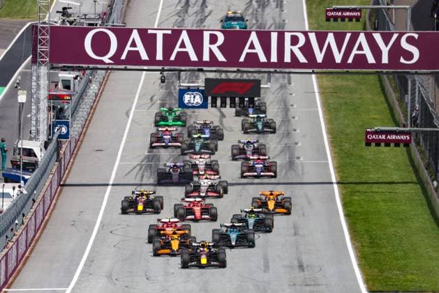 Sport Themen der Woche KW26 Sport Bilder des Tages FORMULA 1 - GP of Austria 2024 SPIELBERG,AUSTRIA,30.JUN.24 - MOTORSPORTS, FORMULA 1 - Grand Prix of Austria, Red Bull Ring. Image shows the race start.  GEPAxpictures xDanielxGoetzhaber