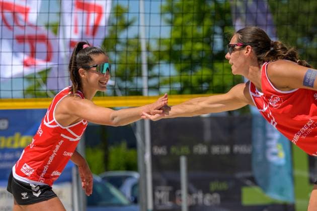 Urlaubsguru Beach Tour- WVV Premiumcup, 29.06.2024 Sophia Neuß, Kira Walkenhorst; Urlaubsguru Beach Tour- WVV Premiumcup, Coesfeld am 29.06.2024 Copyright: xBEAUTIFULxSPORTS PeterxWeberx
