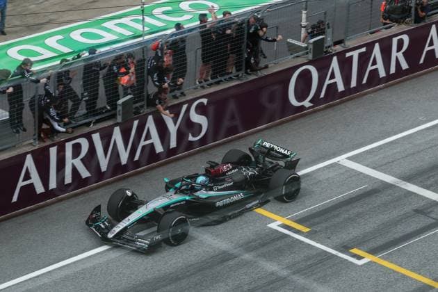 63 George Russell (GBR, Mercedes-AMG Petronas F1 Team), F1 Grand Prix of Austria at Red Bull Ring on June 30, 2024 in Spielberg, Austria. (Photo by HOCH ZWEI) Spielberg Austria