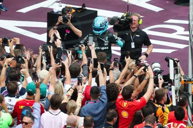 63 George Russell (GBR, Mercedes-AMG Petronas F1 Team), F1 Grand Prix of Austria at Red Bull Ring on June 30, 2024 in Spielberg, Austria. (Photo by HOCH ZWEI) Spielberg Austria