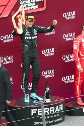 63 George Russell (GBR, Mercedes-AMG Petronas F1 Team), F1 Grand Prix of Austria at Red Bull Ring on June 30, 2024 in Spielberg, Austria. (Photo by HOCH ZWEI) Spielberg Austria