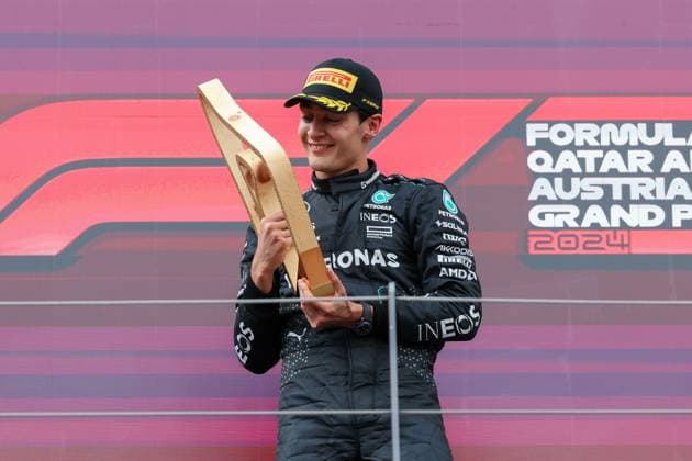 Winner, George Russell (Mercedes-AMG), Rennen, Grosser Preis von Oesterreich, Motorsport, Herren, Formel 1, 30.06.2024 Spielberg Steiermark Oesterreich