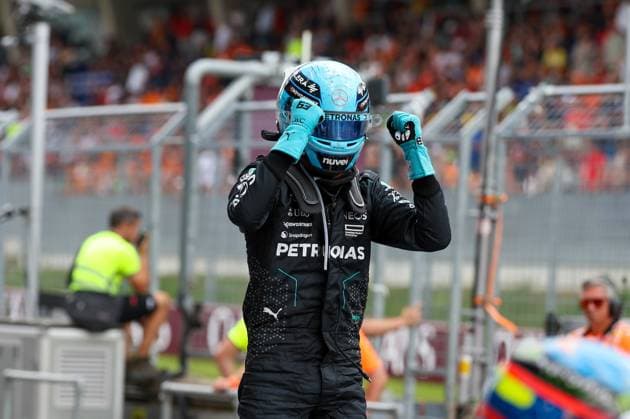 Winner, George Russell (Mercedes-AMG), Rennen, Grosser Preis von Oesterreich, Motorsport, Herren, Formel 1, 30.06.2024 Spielberg Steiermark Oesterreich