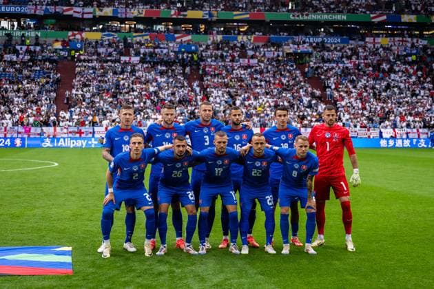 EURO 2024, England - Slowakei 240630 Slovakia ahead of the UEFA EURO, EM, Europameisterschaft,Fussball 2024 Football Championship round of 16 match between England and Slovakia on June 30, 2024 in Gelsenkirchen. Photo: Jesper Zerman BILDBYRAN kod JZ JZ0546 fotboll football soccer fotball fotbolls-em europamästerskap em uefa euro uefa european football championship euro 2024 england slovakien slovakia bbeng Copyright: JESPERxZERMAN BB240630JZ033