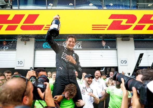 63 George Russell (GBR, Mercedes-AMG Petronas F1 Team), F1 Grand Prix of Austria at Red Bull Ring on June 30, 2024 in Spielberg, Austria. (Photo by HOCH ZWEI) Spielberg Austria