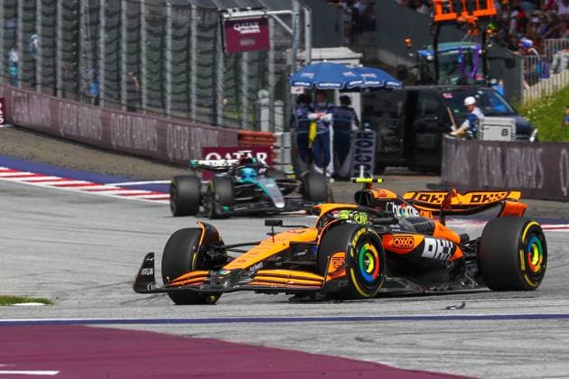 Styria: Lando Norris (GBR) - McLaren Formula 1 Team - McLaren MCL38 - Mercedes during the Race of Formula 1 Qatar Airways Austrian Grand Prix 2024, RedBull Ring, Spielberg, Austria 30th June 2024 Formula 1 Championship - FORMULA 1 QATAR AIRWAYS AUSTRIAN GRAND PRIX 2024 - Race  - ZUMAp169 20240630_zsa_p169_406 Copyright: xAlessioxDexMarco IPAxSportx
