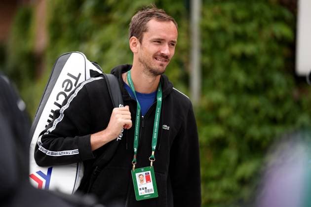 30th June 2024; All England Lawn Tennis and Croquet Club, London, England; Wimbledon Tennis Tournament, Practice Day; Daniil Medvedev  ActionPlus12662046 ShaunxBrooks
