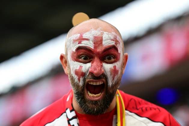 Fans Georgien, Spanien vs. Georgien, Fussball, UEFA EURO, EM, Europameisterschaft,Fussball 2024, Achtelfinale, 30.06.2024 Koeln Nordrhein-Westfalen Deutschland