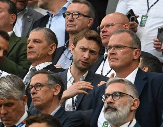 30.06.2024, xsltx, Fussball EM 2024 1 8 Finale, Spanien - Georgien emspor, v.l. Manager Simon Rolfes (Bayer Leverkusen) (DFL DFB REGULATIONS PROHIBIT ANY USE OF PHOTOGRAPHS as IMAGE SEQUENCES and or QUASI-VIDEO) Köln