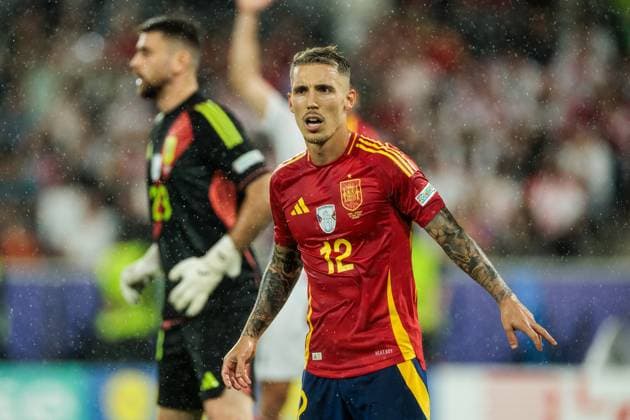 UEFA EURO, EM, Europameisterschaft,Fussball 2024: Spanien - Georgien; 30.06.2024 Alejandro Grimaldo (Spanien, 12) UEFA EURO 2024: Spanien - Georgien; Cologne Stadium, Köln am 30.06.2024 Copyright: xBEAUTIFULxSPORTS Wunderlx