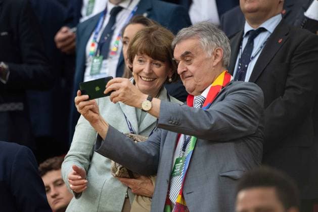 Henriette REKER, Oberbuergermeisterinde Stadt Koeln, und Herbert REUL, CDU, Innenminister, Minister des Innern des Landes Nordrhein-Westfalen, Achtelfinale Spanien (ESP) - Georgien (GEO) 4:1 Stadion Koeln, Cologne Stadium, 30.06.2024. Fussball UEFA EURO, EM, Europameisterschaft,Fussball 2024 GERMANY vom 14.06.2024 - 14.07.2024. Â