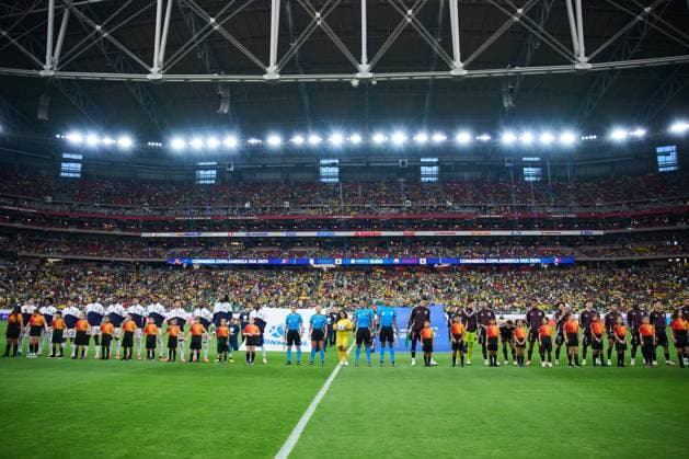 RECORD DATE NOT STATED Copa America USA 2024 Ecuador vs Mexico Protocolo during the CONMEBOL Copa America 2024 group B match between Ecuador and Mexico, at State Farm Stadium, on June 30, 2024 in Glendale, Arizona, United States. GLENDALE ARIZONA UNITED STATES  Copyright: xJorgexMartinezx 20240630191244_CA_GB_2024_ECU_MEX_PROTOCOLO56