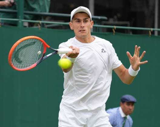 Lawn Tennis - 2024 Wimbledon Championship - Matteo Arnaldi (Italy) v Frances Tiafoe (USA)- All England Lawn Tennis & Croquet Club - Monday 1st July 2024 Matteo Arnaldi (Italy) 