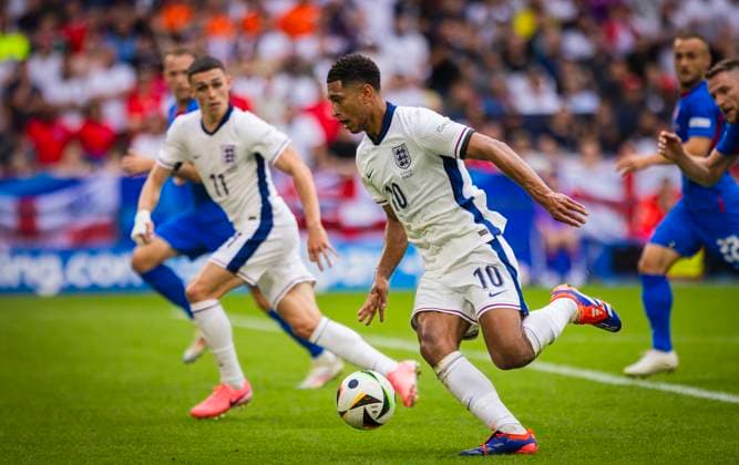 Gelsenkirchen, Germany. 30th Jun 2024. Jude Bellingham (ENG) England - Slovakia England - Slowakei 30.06.2024