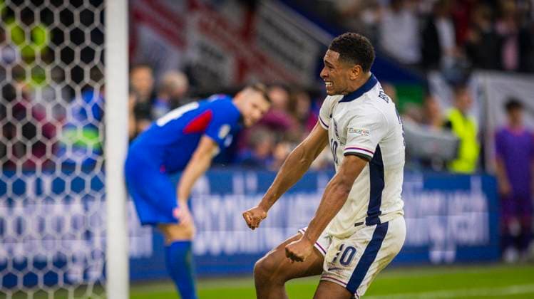 Gelsenkirchen, Germany. 30th Jun 2024. Goal celebration: Jude Bellingham (ENG) England - Slovakia England - Slowakei 30.06.2024