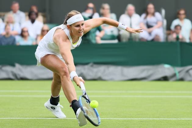 Belgian Greet Minnen pictured in action during a tennis match against British Watson, in the first round of the women s singles competition of the 2024 Wimbledon grand slam tournament at the All England Tennis Club, in south-west London, Britain, Monday 01 July 2024. BENOITxDOPPAGNE  x95621889x