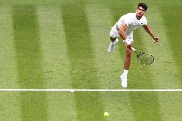 Carlos Alcaraz of Spain Wimbledon Tennis Championships, Day 1, The All England Lawn Tennis and Croquet Club, London, UK - 01 Jul 2024  Copyright: xJamesxMarsh Shutterstockx 14565034at