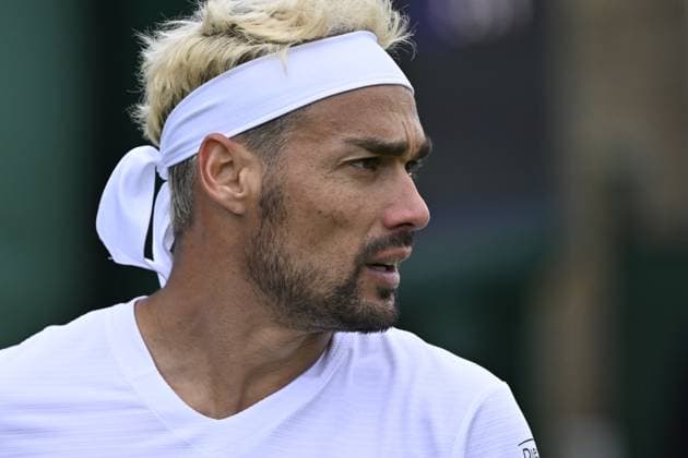 Tennis : Wimbledon 2024 - England - Fabio Fognini- Italie Tennis : Wimbledon 2024 - England - 01 07 2024 ChrysleneCaillaud Panoramic 