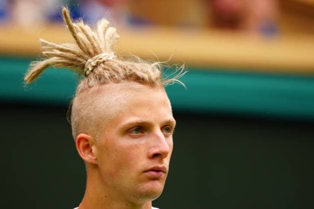 Mark Lajal during his first round match Wimbledon Tennis Championships, Day 1, The All England Lawn Tennis and Croquet Club, London, UK - 01 Jul 2024  Copyright: xJavierxGarcia Shutterstockx 14565033bt