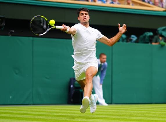 Carlos Alcaraz during his first round match Wimbledon Tennis Championships, Day 1, The All England Lawn Tennis and Croquet Club, London, UK - 01 Jul 2024  Copyright: xJavierxGarcia Shutterstockx 14565033ck