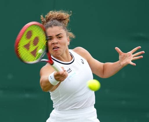 Lawn Tennis - 2024 Wimbledon Championship - Jasmine Paolini (ITA) v Sara Sorribes (ESP) - All England Lawn Tennis & Croquet Club - Monday 1st July 2024 Jasmine Paolini of Italy 