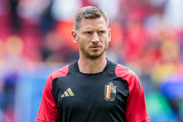 UEFA EURO, EM, Europameisterschaft,Fussball 2024: Frankreich - Belgien; 01.07.2024 Jan Vertonghen (Belgien, 5). UEFA EURO 2024: Achtelfinale: Frankreich - Belgien; Düsseldorf Arena, Düsseldorf am 01.07.2024 Copyright: xBEAUTIFULxSPORTS Meuselx