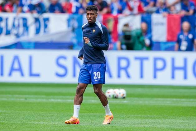UEFA EURO, EM, Europameisterschaft,Fussball 2024: Frankreich - Belgien; 01.07.2024 Kingsley Coman (Frankreich, 20). UEFA EURO 2024: Achtelfinale: Frankreich - Belgien; Düsseldorf Arena, Düsseldorf am 01.07.2024 Copyright: xBEAUTIFULxSPORTS Meuselx