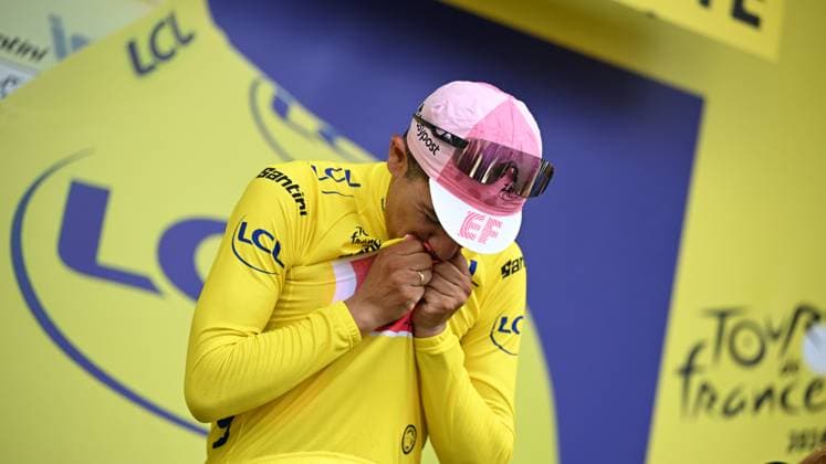 Sport Themen der Woche KW27 Sport Bilder des Tages 01-07-2024 Tour De France; Tappa 03 Piacenza - Torino; 2024, Ef Education - Easypost; Carapaz Antonio, Richard Antonio; Torino; 