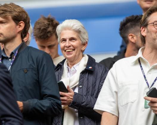 Fussball, Herren, Saison 2023 24, Euro 2024 (Achtelfinale) in Düsseldorf, Frankreich - Belgien, Marie-Agnes Strack-Zimmermann (FDP) auf der Tribüne, 01.07. 2024, Copyright: xSebastianxRäppold MatthiasxKochx