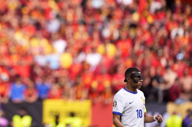 Kylian Mbappe of France during the Euro 2024 round of 16 soccer match between France and Belgium at the Esprit Arena - Dusseldorf, Germany - Monday 1, July, 2024. - Soccer.  Copyright: xFabioxFerrari LaPressex
