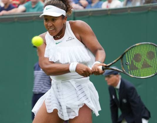 Lawn Tennis - 2024 Wimbledon Championship - Naomi Osaka v Diane Parry (FRA) - All England Lawn Tennis & Croquet Club - Monday 1st July 2024 Naomi Osaka (Japan) 