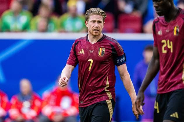 240701 Kevin De Bruyne of Belgium looks dejected during the UEFA EURO, EM, Europameisterschaft,Fussball 2024 Football Championship round of 16 match between France and Belgium on July 1, 2024 in Dusseldorf. Photo: Mathias Bergeld BILDBYRAN kod MB MB0941 fotboll football soccer fotball fotbolls-em europamästerskap em uefa euro uefa european football championship euro 2024 frankrike france belgien belgium bbeng round of 16 attondelsfinal dejected depp Copyright: MATHIASxBERGELD BB240701MB049