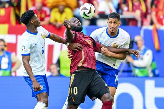 France v Belgium Round of 16 - UEFA EURO, EM, Europameisterschaft,Fussball 2024 DUSSELDORF, GERMANY - JULY 01 : Lukaku Romelu forward of Belgium in action during the UEFA EURO 2024 European Football Championship tournament round of 16 match between France and Belgium at Dusseldorf Arena on July 1, 2024 in Dusseldorf, Germany, 01 07 2024 Dusseldorf Germany  Copyright: xVincentxKalutx