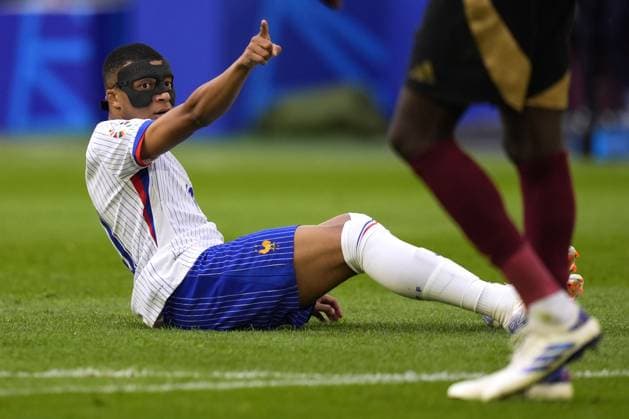 Kylian Mbappe of France during the Euro 2024 round of 16 soccer match between France and Belgium at the Esprit Arena - Dusseldorf, Germany - Monday 1, July, 2024. - Soccer.  Copyright: xFabioxFerrari LaPressex