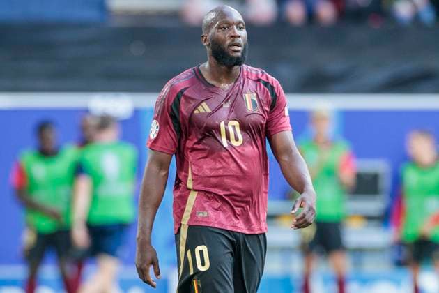 UEFA EURO, EM, Europameisterschaft,Fussball 2024: Frankreich - Belgien; 01.07.2024 Romelu Lukaku (Belgien, 10). UEFA EURO 2024: Achtelfinale: Frankreich - Belgien; Düsseldorf Arena, Düsseldorf am 01.07.2024 Copyright: xBEAUTIFULxSPORTS Meuselx