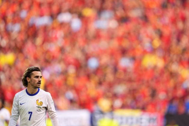 Antoine Griezmann of France during the Euro 2024 round of 16 soccer match between France and Belgium at the Esprit Arena - Dusseldorf, Germany - Monday 1, July, 2024. - Soccer.  Copyright: xFabioxFerrari LaPressex