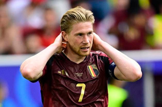 France v Belgium Round of 16 - UEFA EURO, EM, Europameisterschaft,Fussball 2024 DUSSELDORF, GERMANY - JULY 01 : De Bruyne Kevin forward of Belgium during the UEFA EURO 2024 European Football Championship tournament round of 16 match between France and Belgium at Dusseldorf Arena on July 1, 2024 in Dusseldorf, Germany, 01 07 2024 Dusseldorf Germany  Copyright: xPeterxDexVoechtx