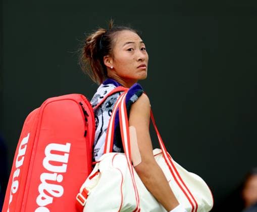 (240702) -- LONDON, July 2, 2024 -- Zheng Qinwen leaves after the women s singles first round match between Zheng Qinwen of China and Sun Lulu of New Zealand at Wimbledon tennis Championship in London, Britain, on July 1, 2024. ) (SP)BRITAIN-LONDON-TENNIS-WIMBLEDON LixYing 