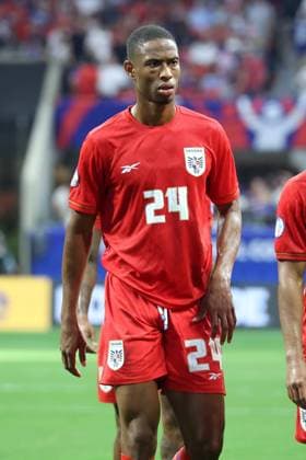 ATLANTA, GA - JUNE 27: Panama defender Edgardo Farina (24) during the CONMEBOL Copa America match between Panama and the United States on June 27, 2024 at Mercedes-Benz Stadium in Atlanta, Georgia. (Photo by Michael Wade Icon Sportswire) SOCCER: JUN 27 CONMEBOL Copa America - Panama vs United States EDITORIAL USE ONLY Icon06272474