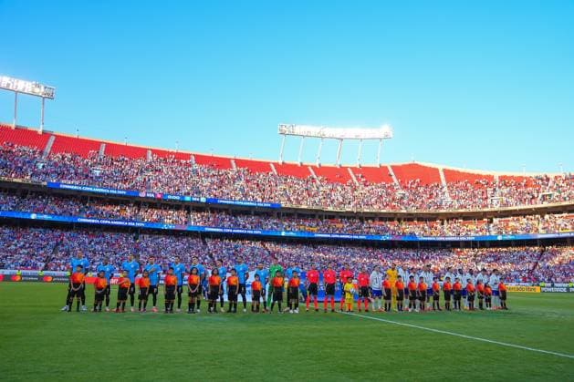 Fußball, Copa America, USA - Uruguay _CA_GC_2024_USA_URU_ during the CONMEBOL Copa America 2024 group C match between United States (USA) and Uruguay, at GEHA Field at Arrowhead Stadium, on July 01, 2024 in Kansas City, Kansas, United States. KANSAS CITY KANSAS UNITED STATES  Copyright: xAdrianxMaciasx 20240701200815_CA_GC_2024_USA_URU_35