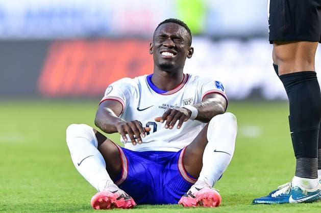 Fußball, Copa America, USA - Uruguay RECORD DATE NOT STATED Copa America USA 2024 United States vs Uruguay Folarin Balogun of USA during the CONMEBOL Copa America 2024 group C match between United States (USA) and Uruguay, at GEHA Field at Arrowhead Stadium, on July 01, 2024 in Kansas City, Kansas, United States. KANSAS CITY KANSAS UNITED STATES  Copyright: xIsaacxOrtizx 20240701205429_CA_GC_2024_USA_URU_BALOGUN85