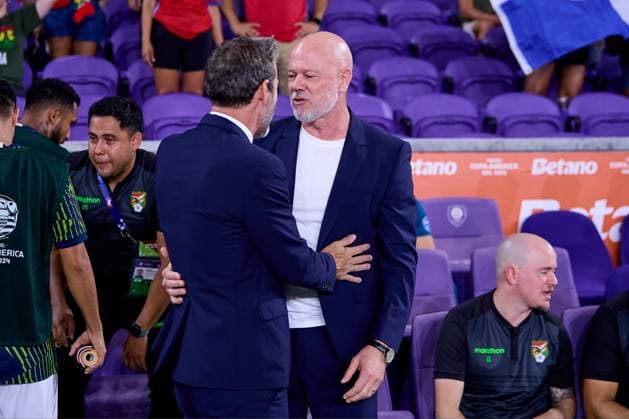 Fußball, Copa America, Bolivien - Panama RECORD DATE NOT STATED Copa America USA 2024 Bolivia 1-3 Panama Thomas Christiansen head coach of Panama and Antonio Carlos Zago head coach of Bolivia during the CONMEBOL Copa America 2024 group C match between Bolivia and Panama, at Ioter-Co Stadium, on July 01, 2024 in Orlando, Florida United States. ORLANDO FLORIDA UNITED STATES  Copyright: xJosexLuisxMelgarejox 20240701202638_CA_GC_2024_BOL_PAN_ZAGO41