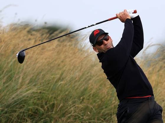 2nd July 2024; West Lancashire Golf Club, Blundellsands, Liverpool, England; Final Qualifying for The Open Golf Championship: Sergio Garcia (ESP) plays his tee shot on the par five 5th hole  ActionPlus12662626 DavidxBlunsden