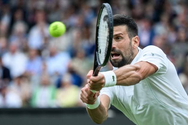 240702 Novak Djokovic of Serbia competes in a first round single s match during day 2 of Wimbledon on July 2, 2024 in London. Photo: Jesper Zerman BILDBYRAN kod JZ JZ0548 tennis wimbledon AELTC day 2 bbeng Copyright: JESPERxZERMAN BB240702JZ036