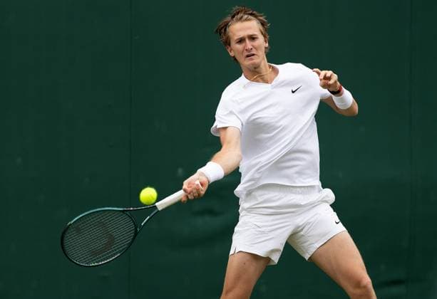 Sebastian Korda of USA in action Wimbledon Tennis Championships, Day 2, The All England Lawn Tennis and Croquet Club, London, UK - 02 Jul 2024  Copyright: xEllaxLing Shutterstockx 14567679s