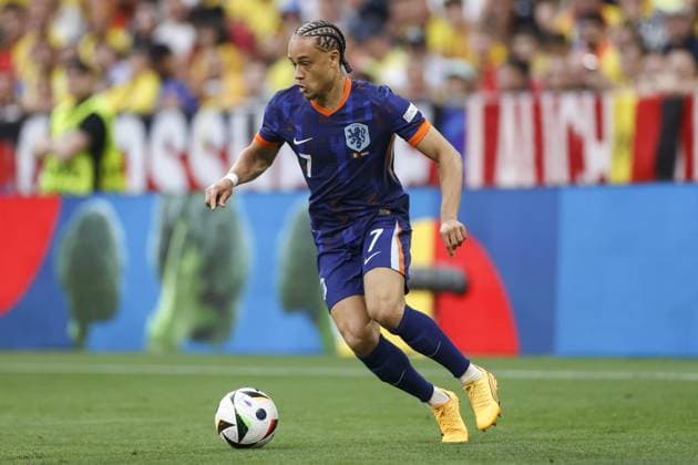 MUNCHEN, 02-07-2024, Stadium Allianz Arena, European Football Championship Euro2024, Round of 16 match no.40 between Romania and Netherlands. Netherlands player Xavi Simons Romania - Netherlands (Euro2024)  x25660986x Copyright: